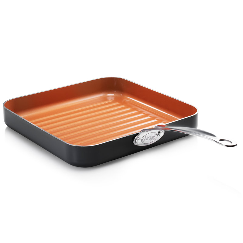 Gotham Steel Aluminum NonStick Grill Pan & Reviews Wayfair